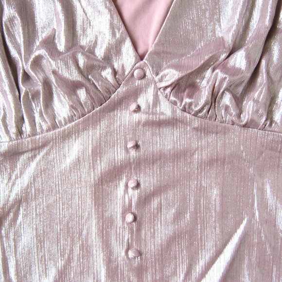 Anthropologie Shimmery Pink Top - Picture 6 of 8